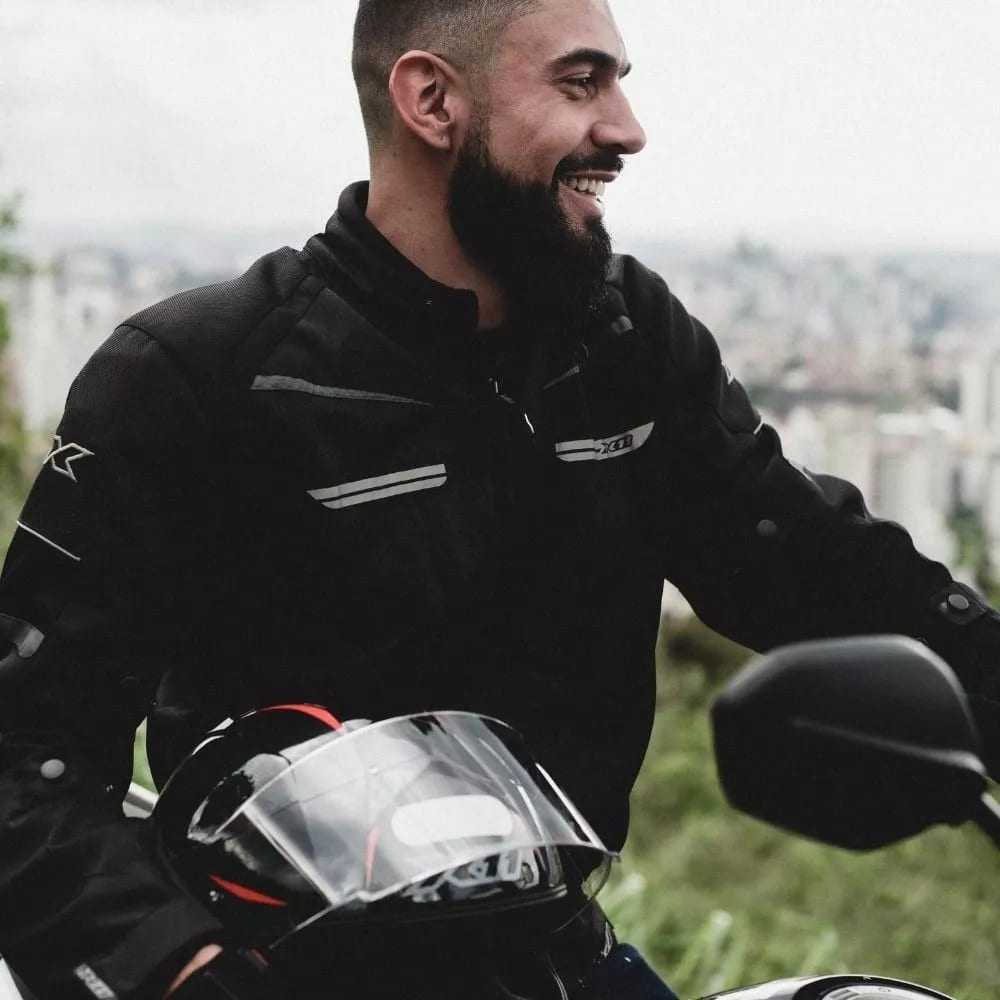 Jaqueta X11 Breeze Masculina Impermeável Preta Cinza - Imagem 3