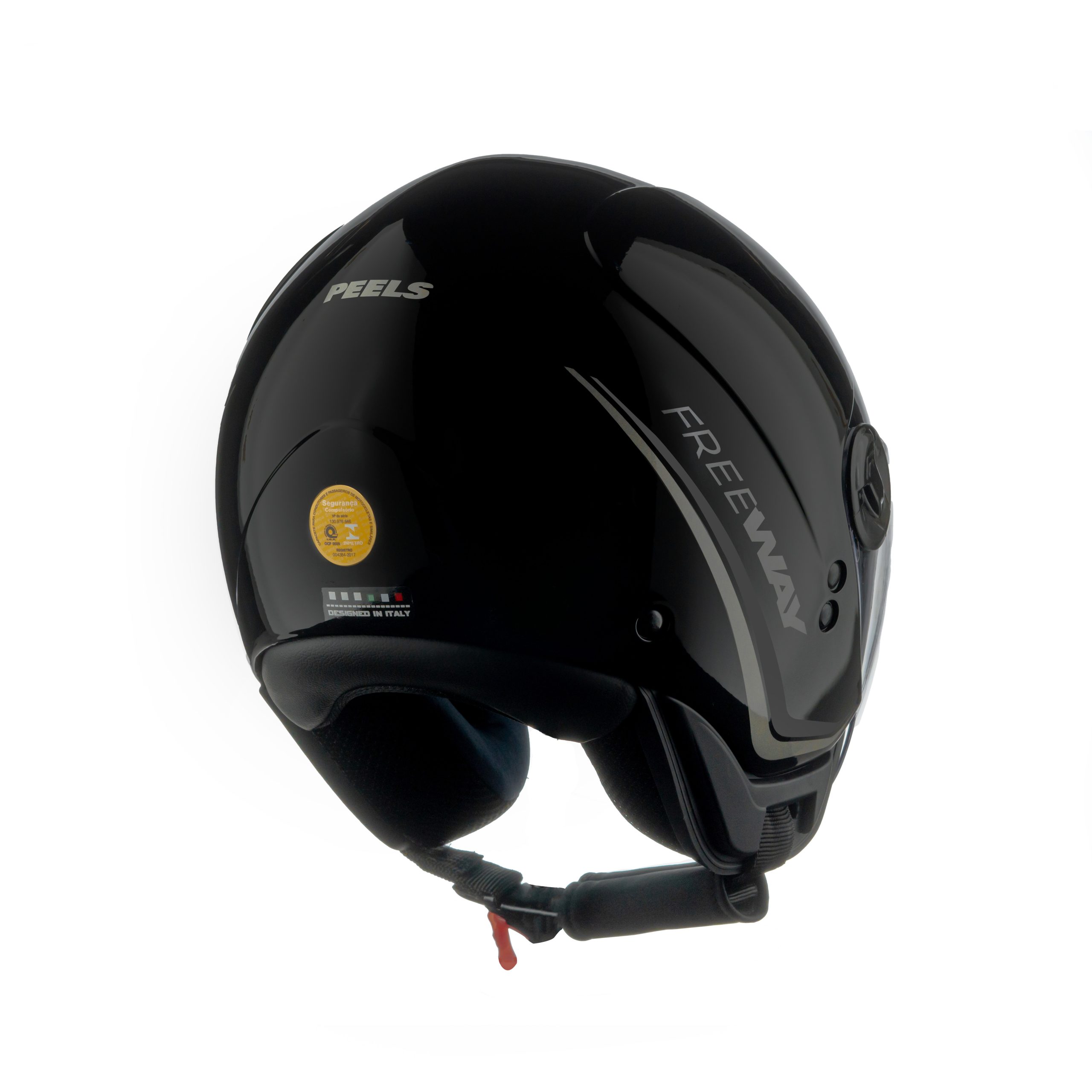 CAPACETE PEELS FREEWAY CLASSIC PRETO BRILHO - Imagem 4