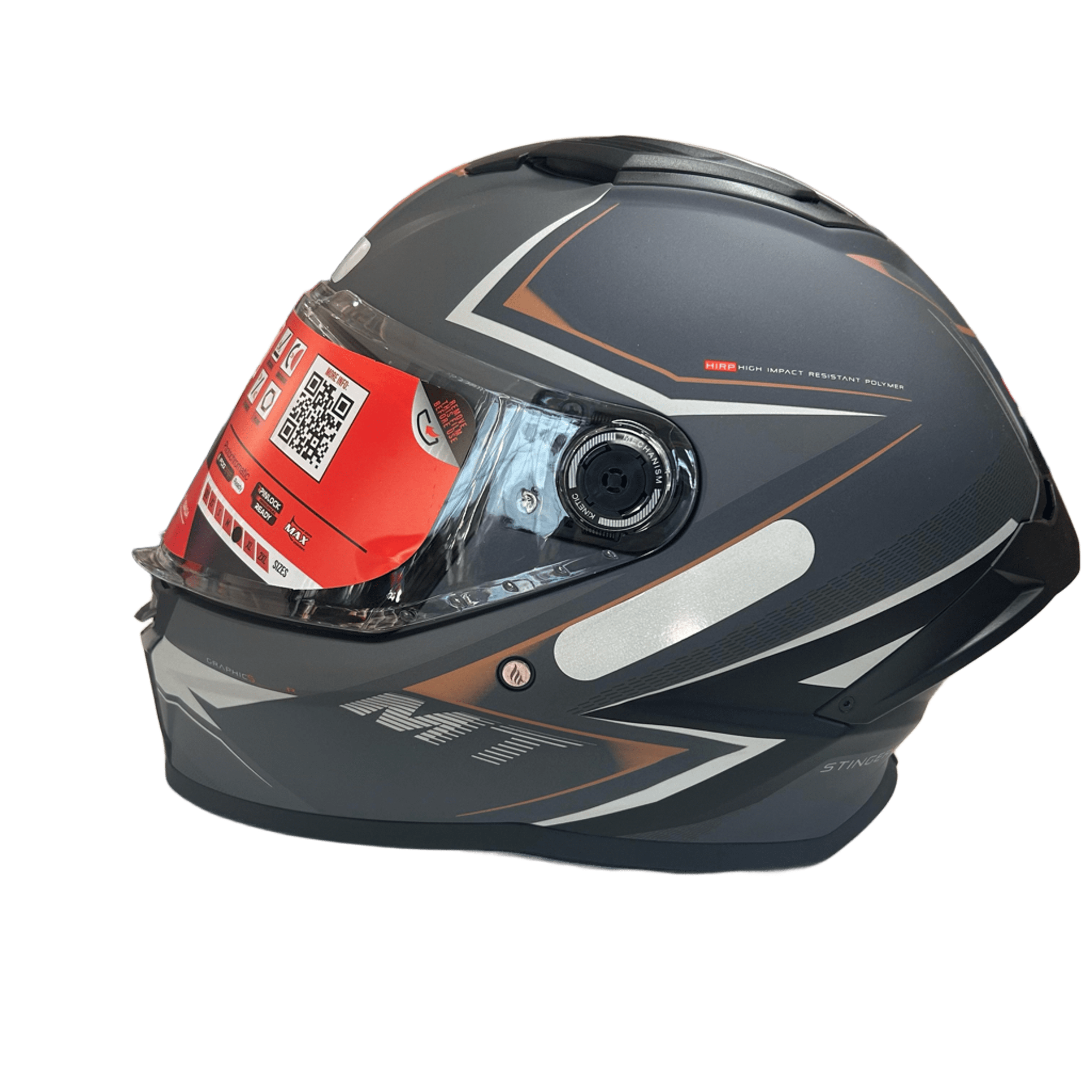CAPACETE MT STINGER2 SR C2 CINZA FOSCO - Helal Moto Peças