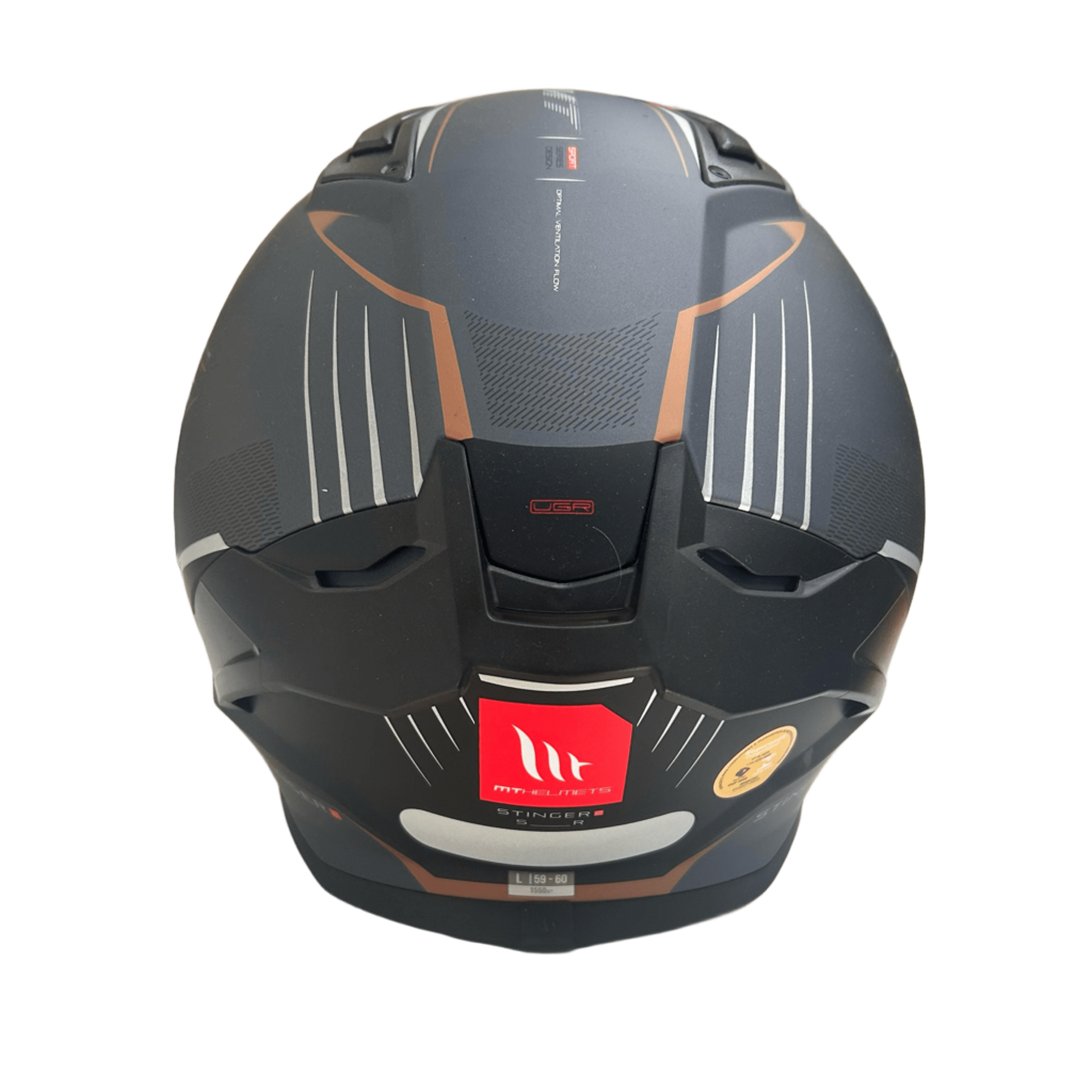 CAPACETE MT STINGER2 SR C2 CINZA FOSCO - Helal Moto Peças