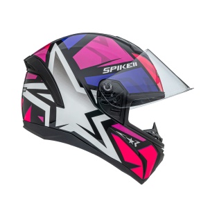 CAPACETE PEELS SPIKE 2 1ST PRETO ROSA PINK