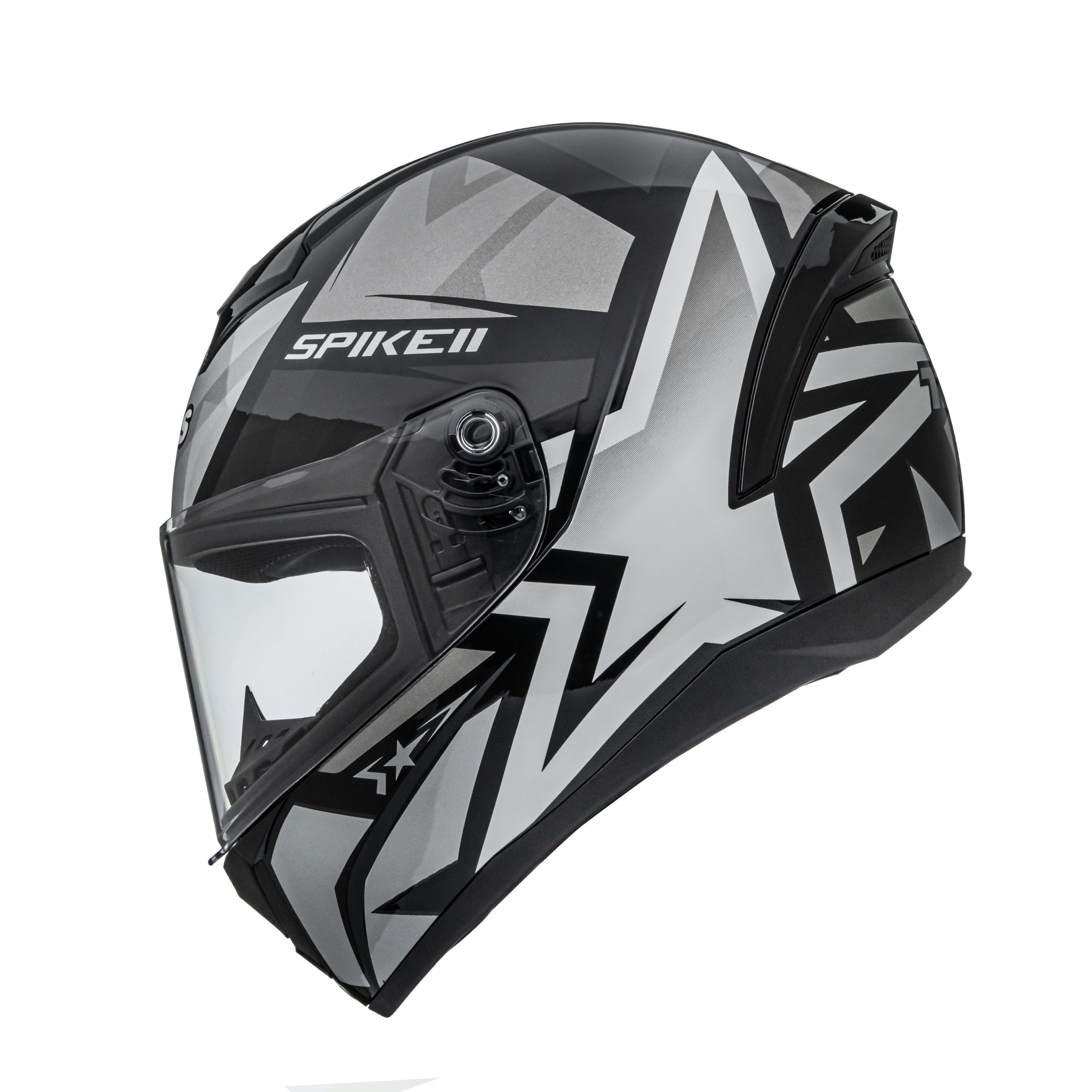 CAPACETE PEELS SPIKE 2 1ST PRETO e Prata BRILHO - Imagem 5