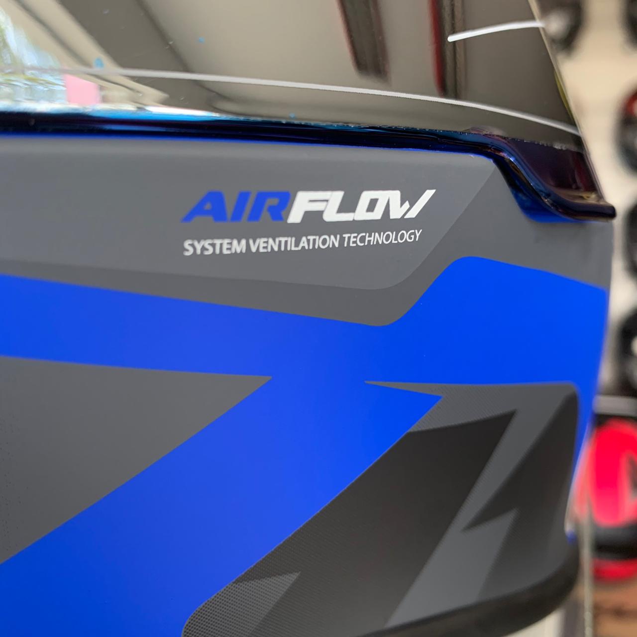Capacete X11 Revo Pro Surround Azul Fosco C/ Óculos - Imagem 6