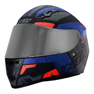Capacete X11 Trust Pro Ballads Azul com Laranja Fosco