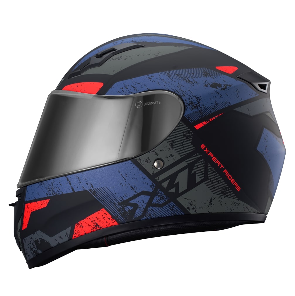 Capacete X11 Trust Pro Ballads Azul com Laranja Fosco - Imagem 3