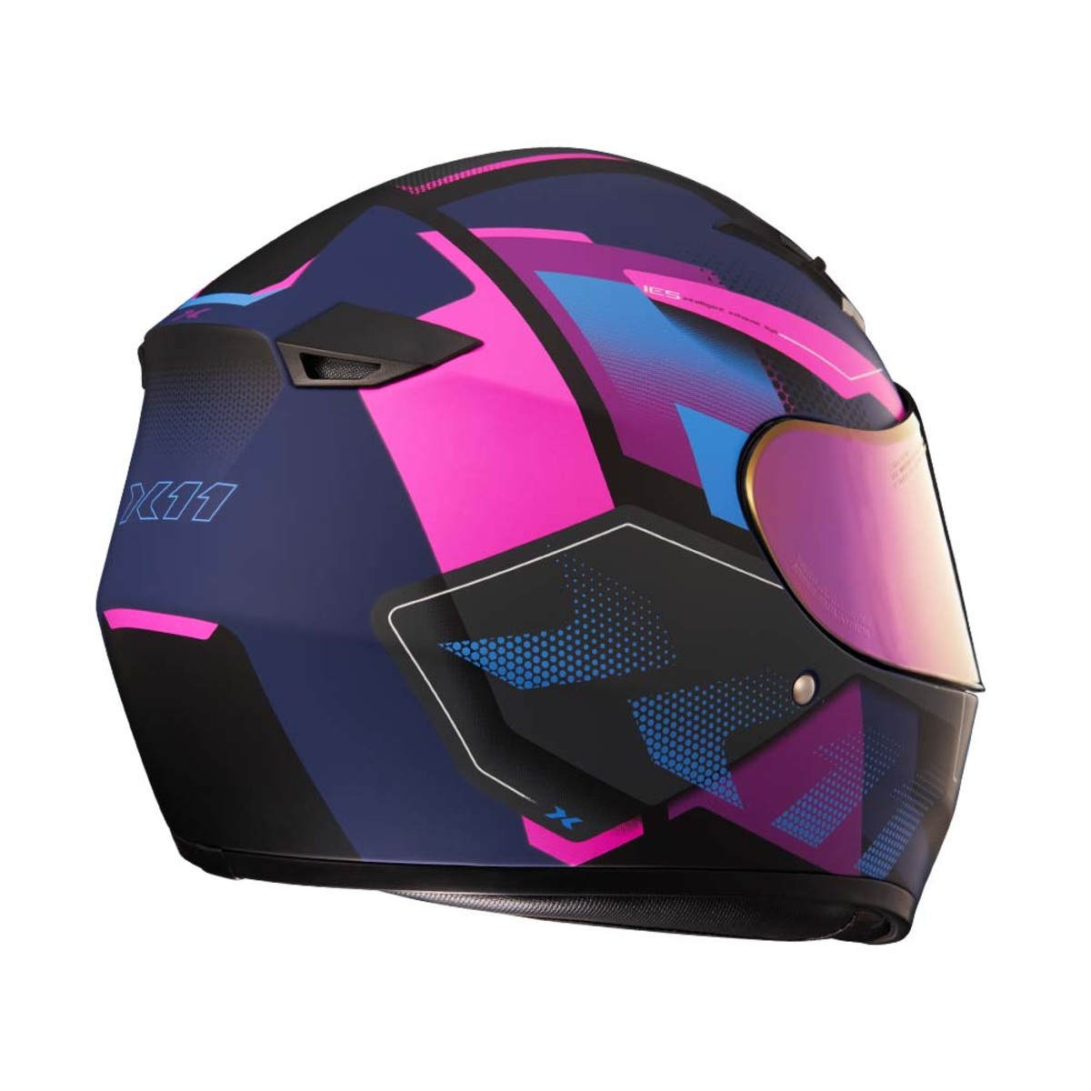 Capacete X11 Trust Pro Transit Rosa Fosco - Imagem 2