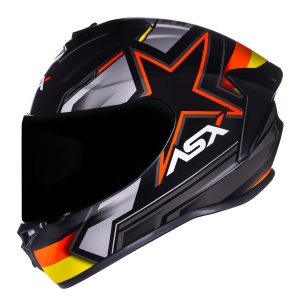 CAPACETE ASX DRAKEN PILOT PRETO VERMELHO AMARELO FOSCO